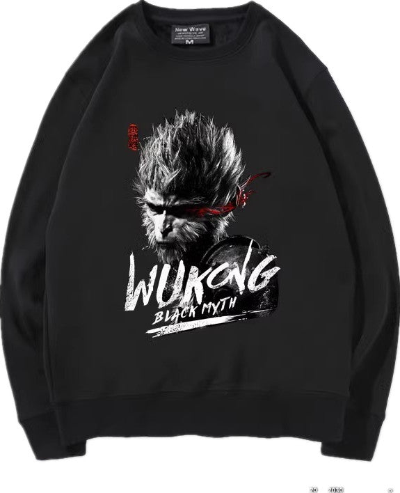 Black Myth Wukong Casual Pullover shirt For Men's and Women's Printed Hoodie Sweater