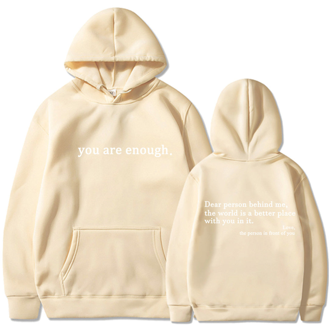 Men's and women's casual hoodie with plush long sleeves