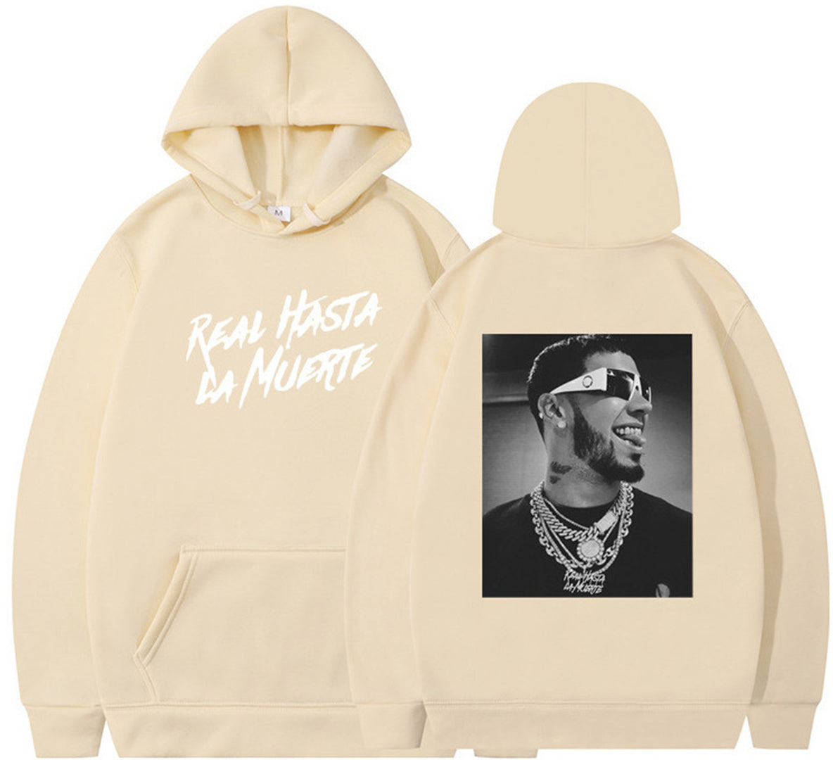 Hip hop personality double-sided printed hoodie for men and women long sleeved hoodies