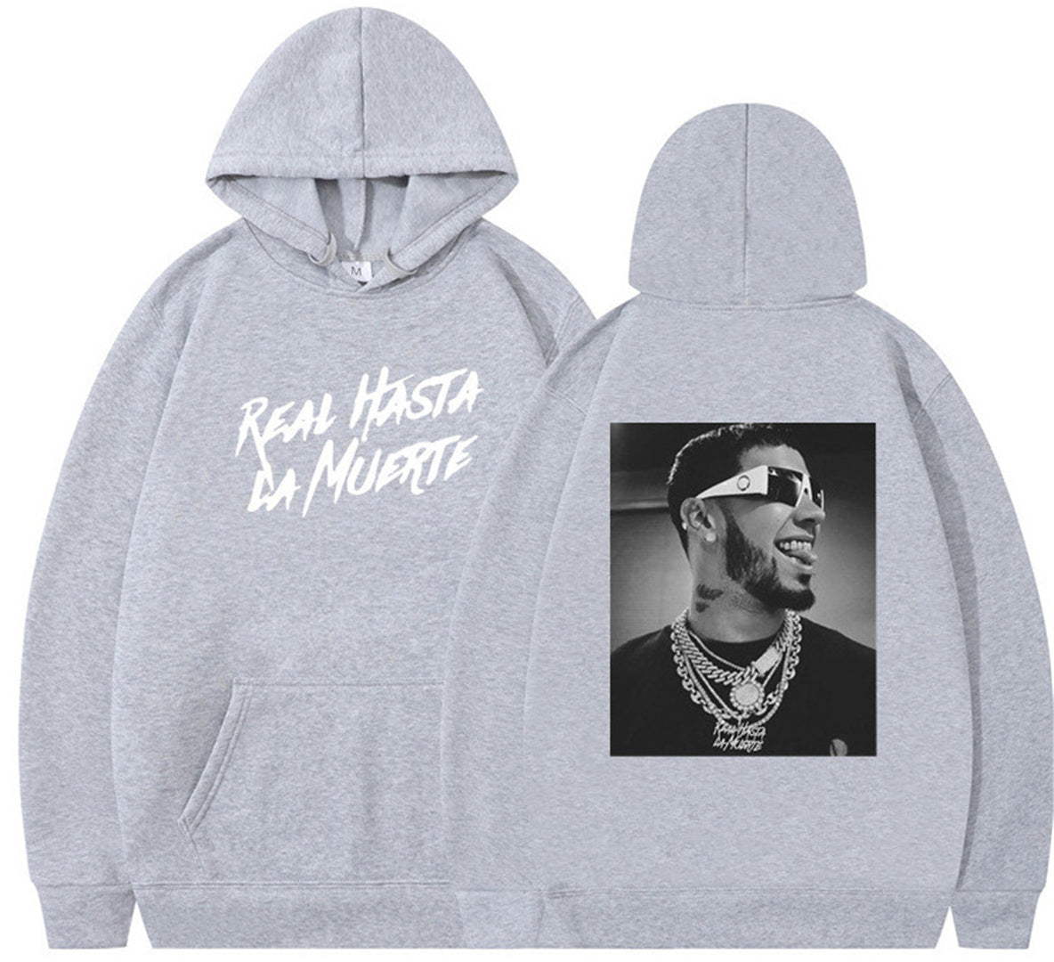 Hip hop personality double-sided printed hoodie for men and women long sleeved hoodies