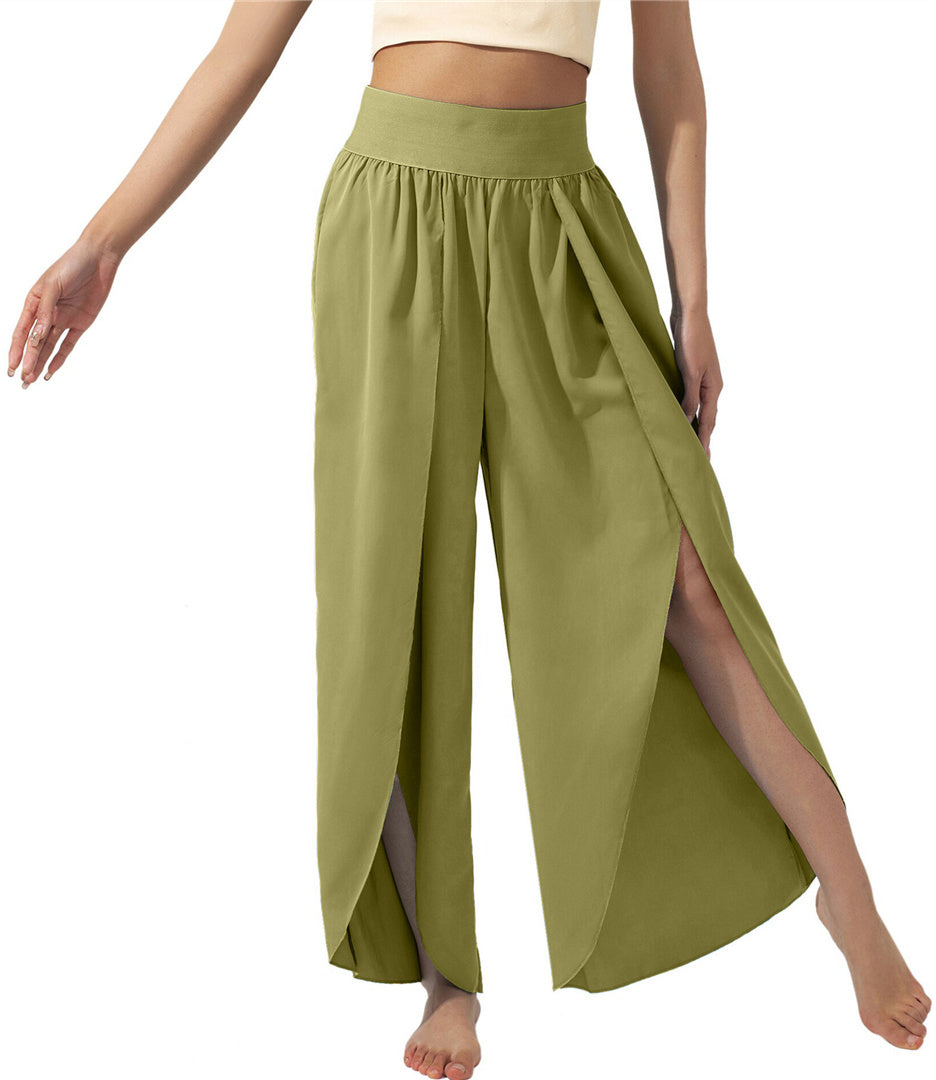 New Fashion High Waist Casual Loose Trousers Yoga Pants