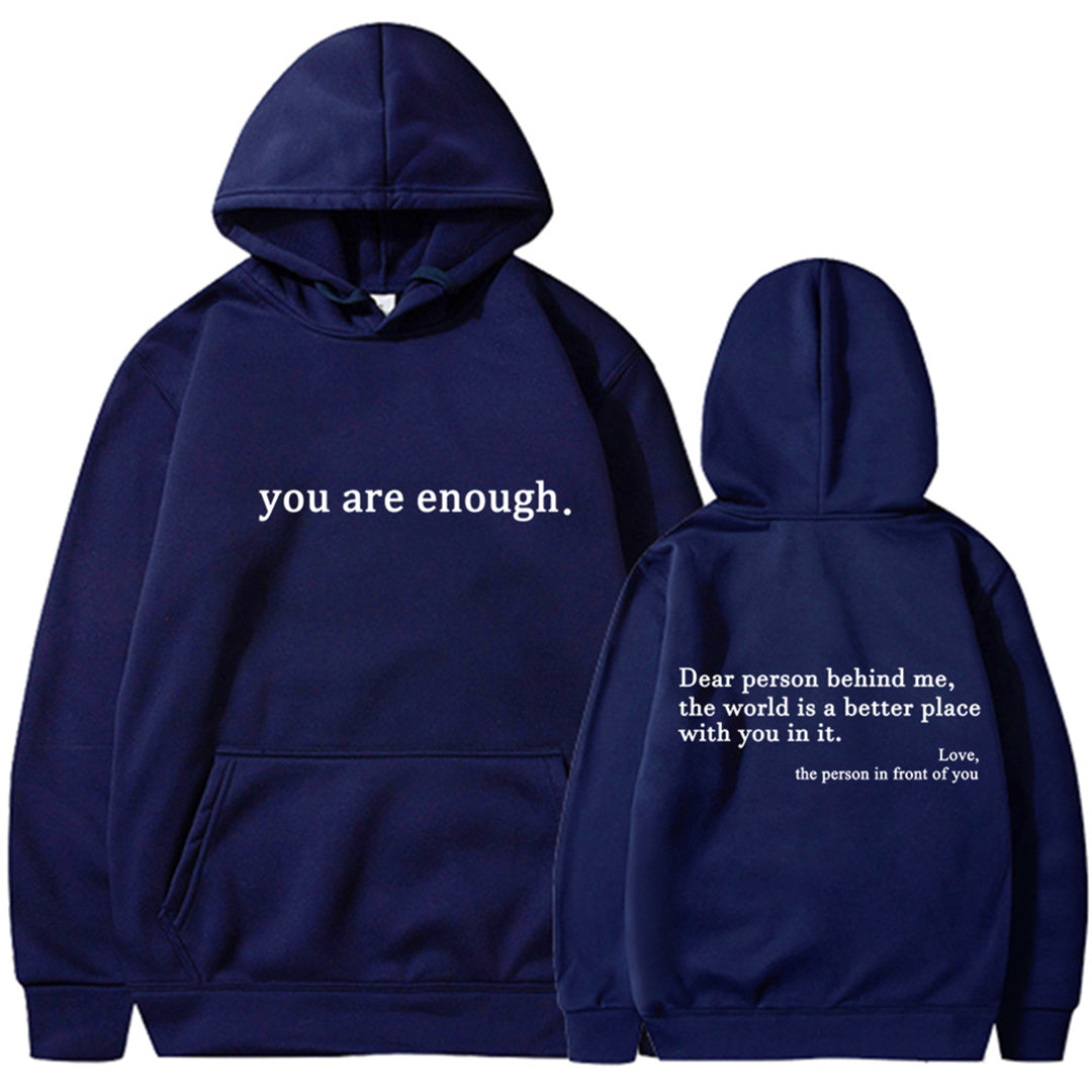 Men's and women's casual hoodie with plush long sleeves