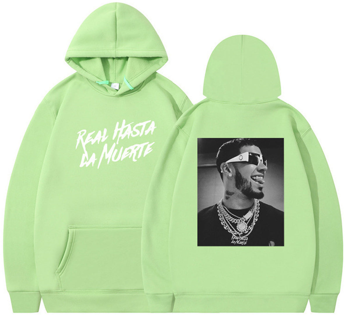 Hip hop personality double-sided printed hoodie for men and women long sleeved hoodies