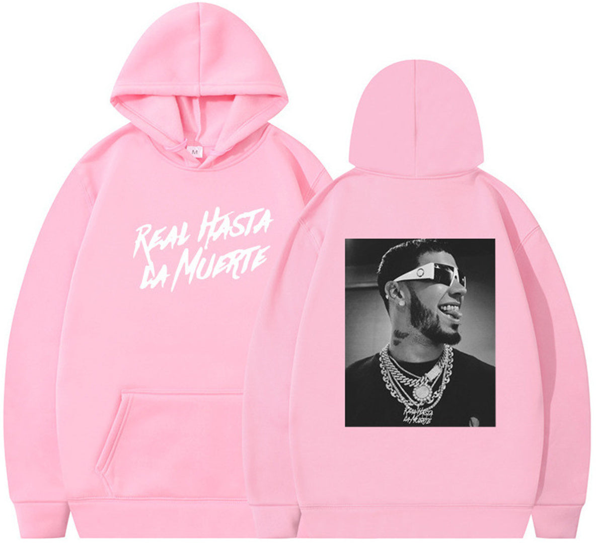 Hip hop personality double-sided printed hoodie for men and women long sleeved hoodies