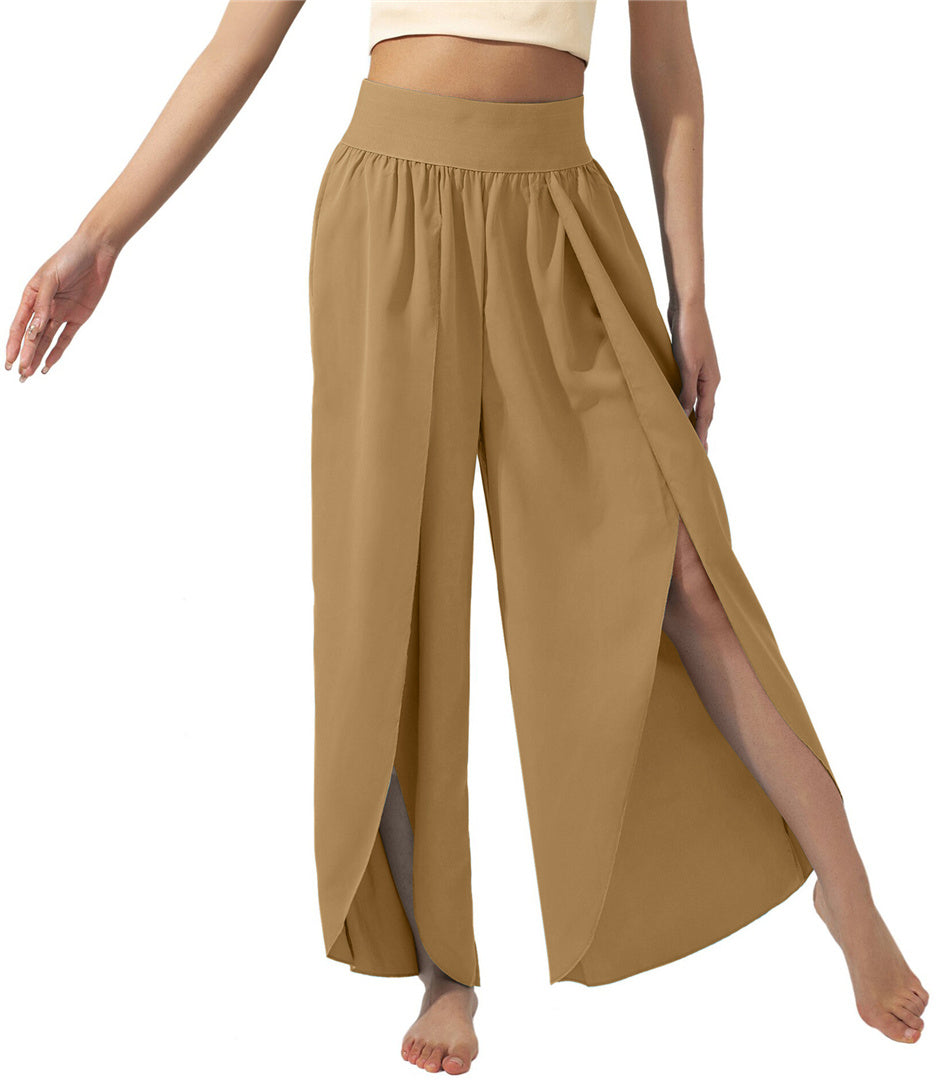 New Fashion High Waist Casual Loose Trousers Yoga Pants