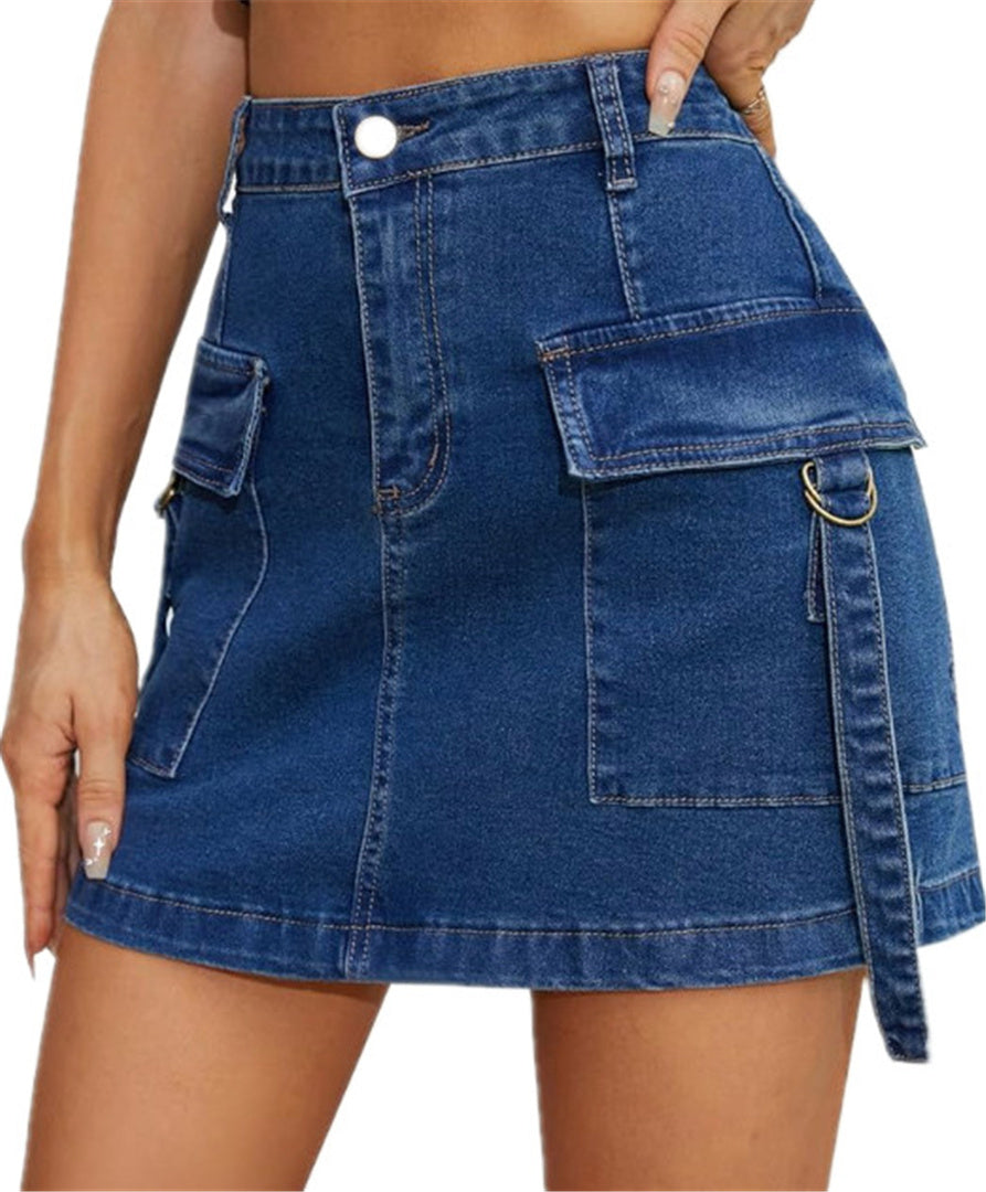 Women's mini skirt Y2K denim short skirt