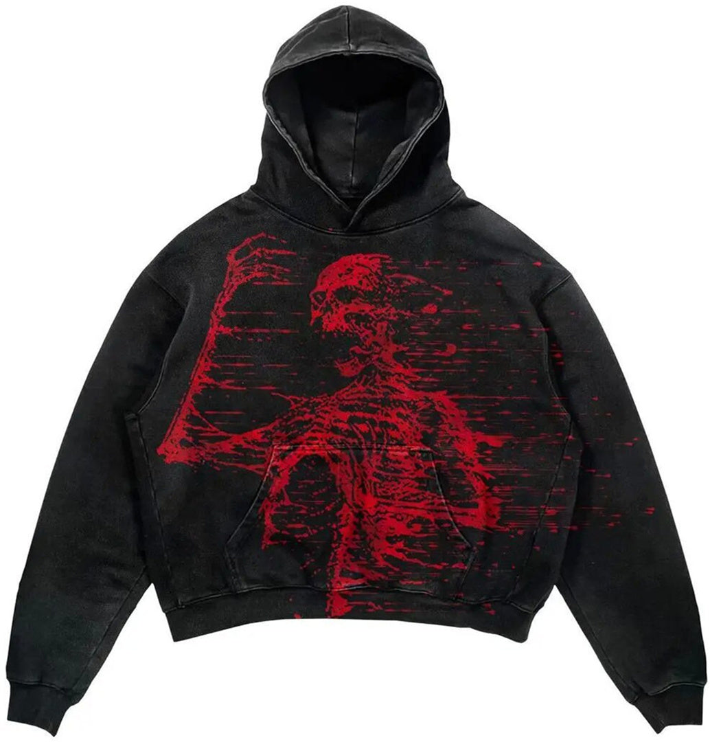 Men And Women Hoodies Gothic Streetwear Pullover Y2k Grunge Hoodies Jacket Unisex Sweatshirt