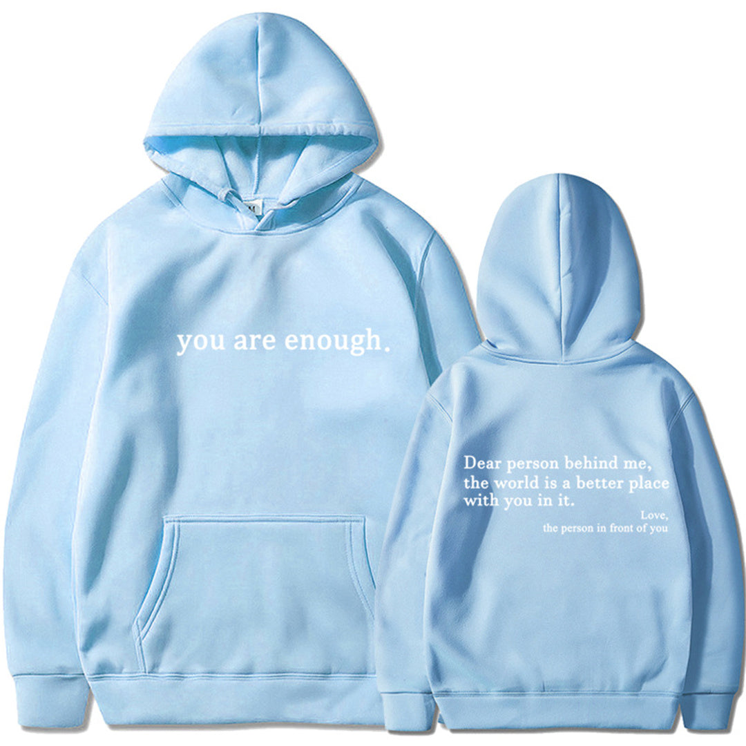 Men's and women's casual hoodie with plush long sleeves