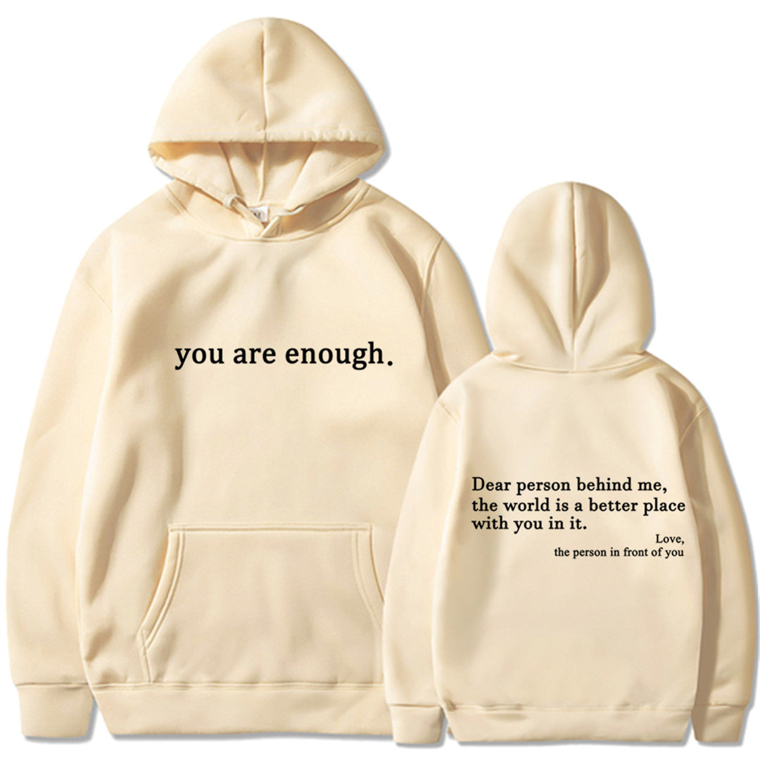 Men's and women's casual hoodie with plush long sleeves