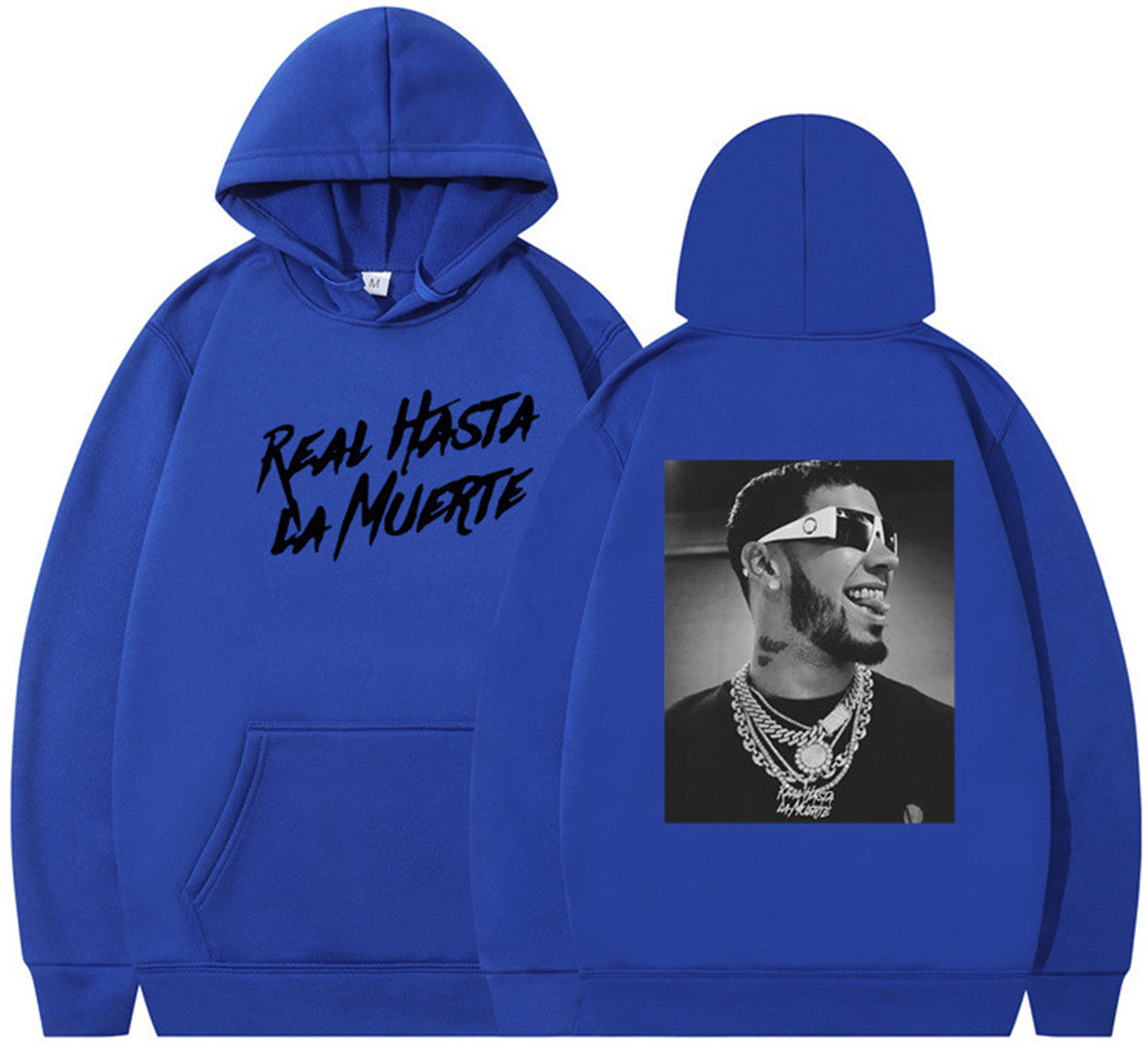 Hip hop personality double-sided printed hoodie for men and women long sleeved hoodies