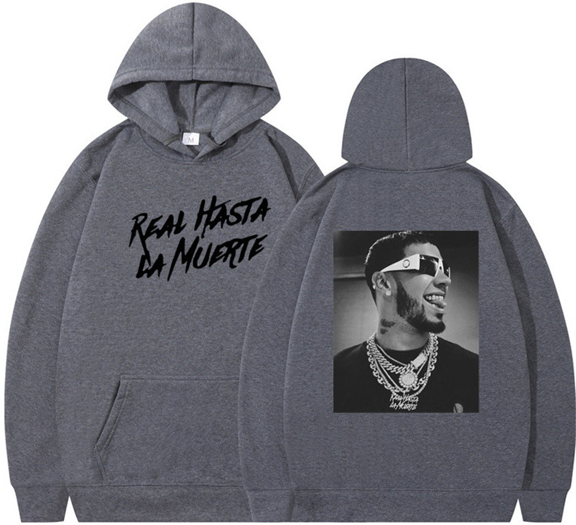 Hip hop personality double-sided printed hoodie for men and women long sleeved hoodies