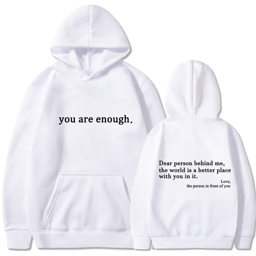 Men's and women's casual hoodie with plush long sleeves