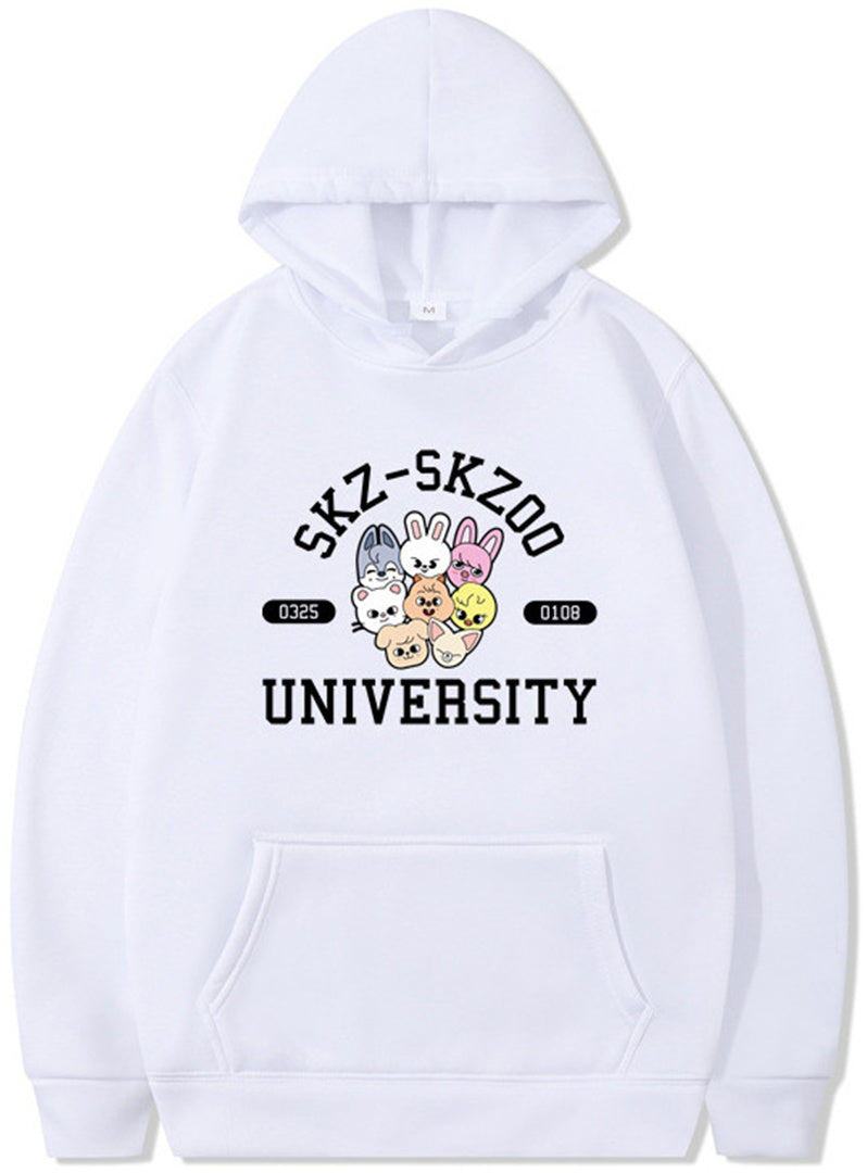 Skzoo Kpop Adult Cartoon Printed Hoodie Harajuku Sweatshirt