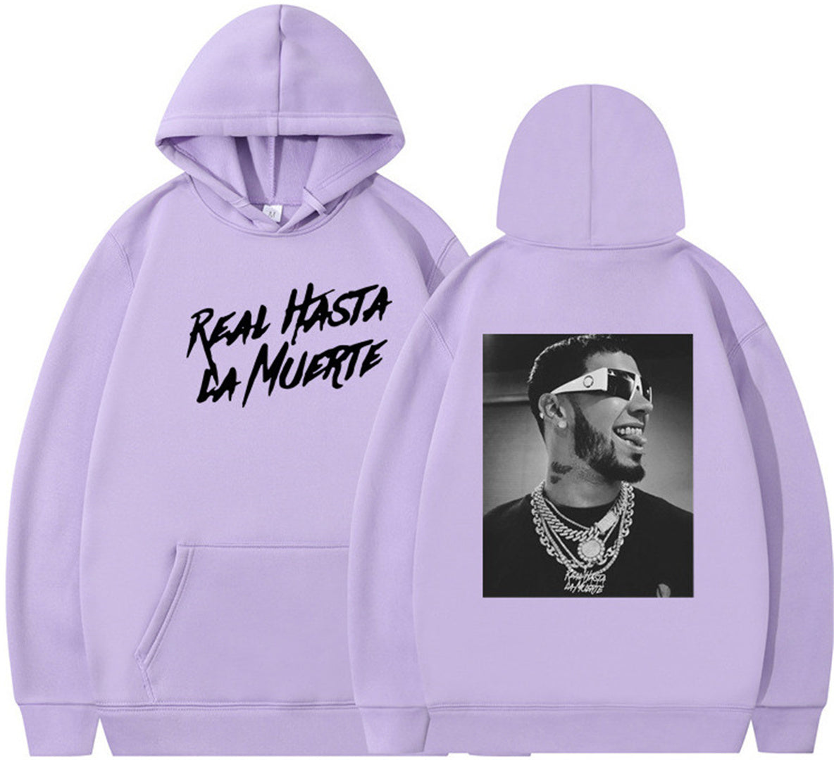 Hip hop personality double-sided printed hoodie for men and women long sleeved hoodies